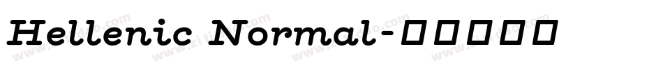 Hellenic Normal字体转换